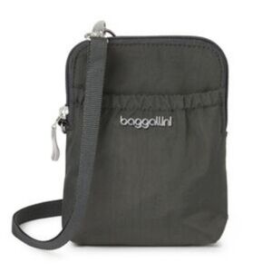 NWT - Baggalini - RFID Bryant Pouch - Charcoal